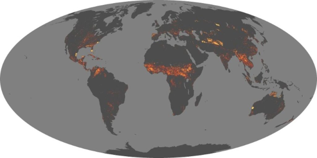 Erdőtűz térkép