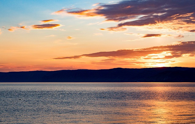 Bajkál-tó naplemente