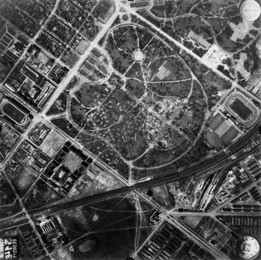 A Népliget 1944-ben, légifotó. Forrás: fortepan