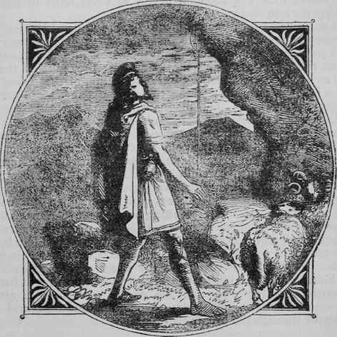 Magnesz, a pásztor egy 19. századi illusztráción. Kép: wikimedia