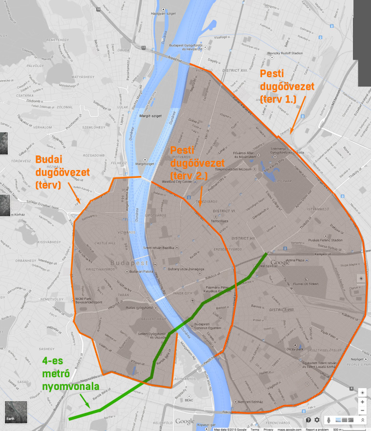 Budapest belső területének egésze díjköteles zónává változna. Kép forrása: 444.hu