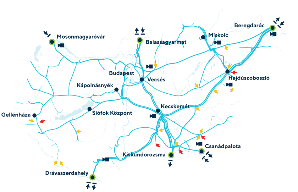Magyarországi gázvezeték-hálózat. Kép forrása