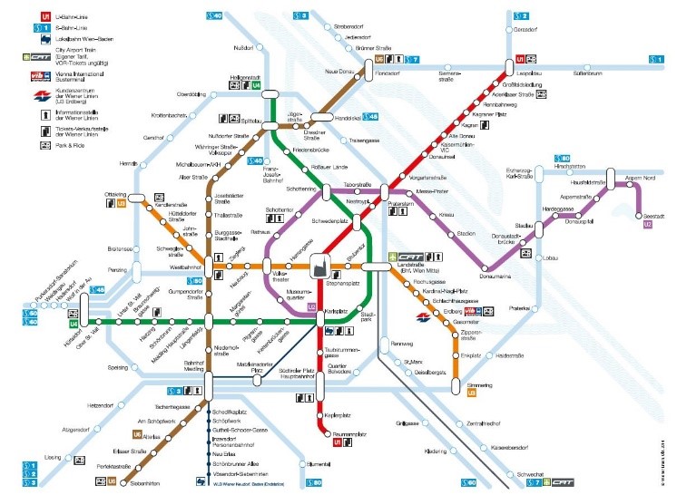 Kép: Bécs elég hatékonyan szervezett metró-, villamos-, busz-, vonat- és kerékpárvonalakkal rendelkezik, amelyek a város szinte minden szegletét lefedik, így nem csoda, hogy a bérlettel igénybe vehető tömegközlekedés nagyon népszerű a lakosok és a turisták körében egyaránt.