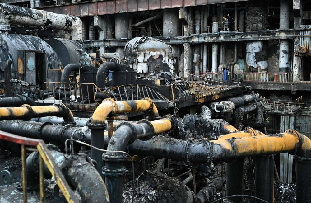 Kép: egy orosz dróntámadás során súlyosan megrongálódott ukrán erőmű