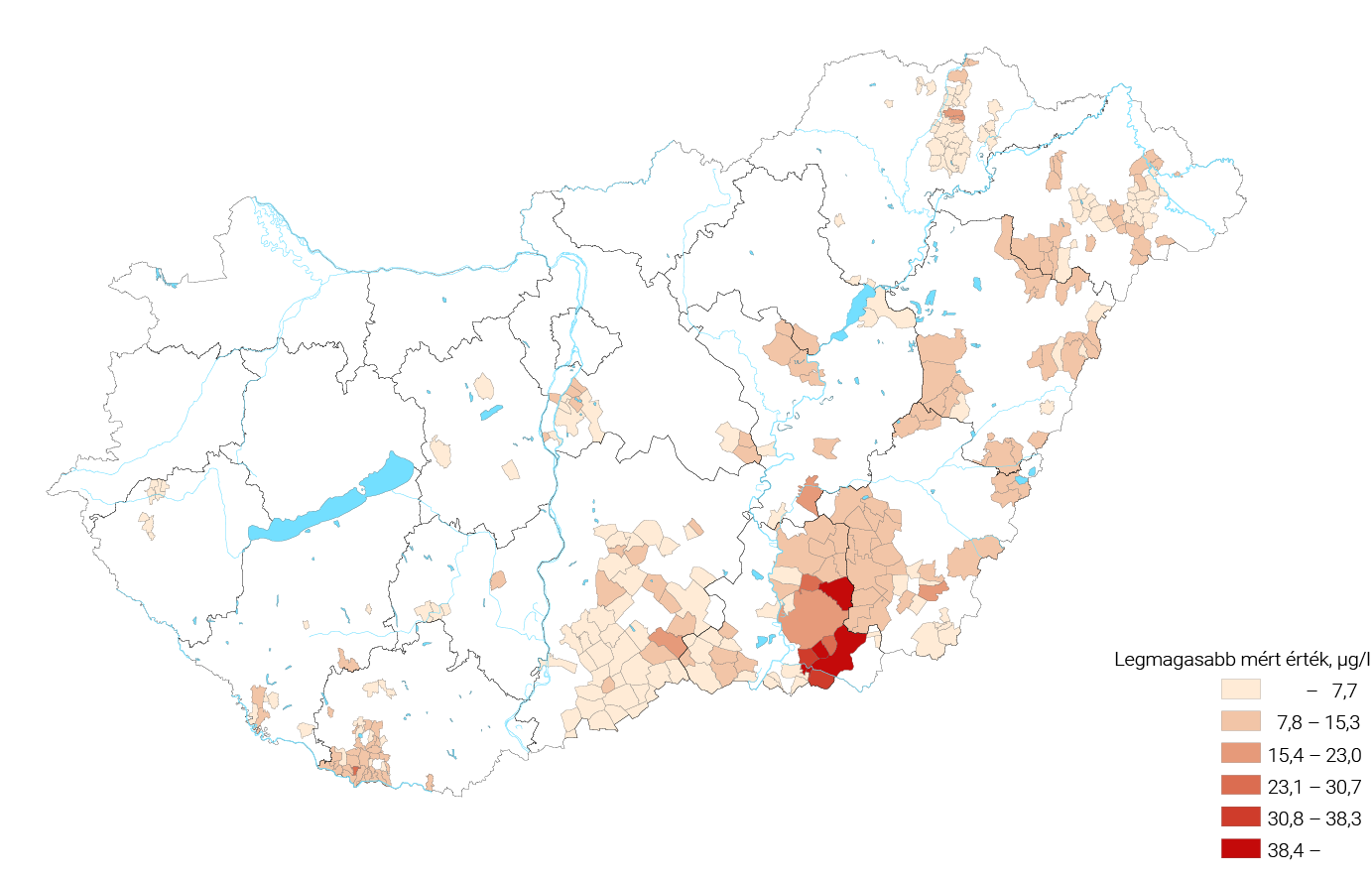 Kép: A csapvíz arzéntartalma Magyarországon a legtöbb településen a biztonságos határ alatti értékeket mutat.